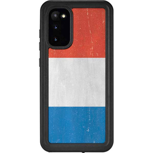 Netherlands Flag Distressed Galaxy S20 Waterproof Case